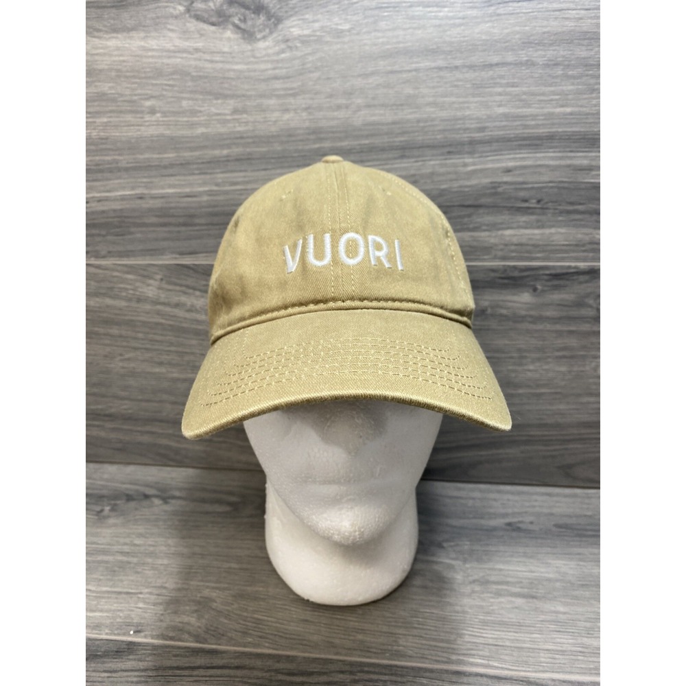 Vuori Baseball Cap Hat Unisex Adjustable Strapback Logo Camel Brown